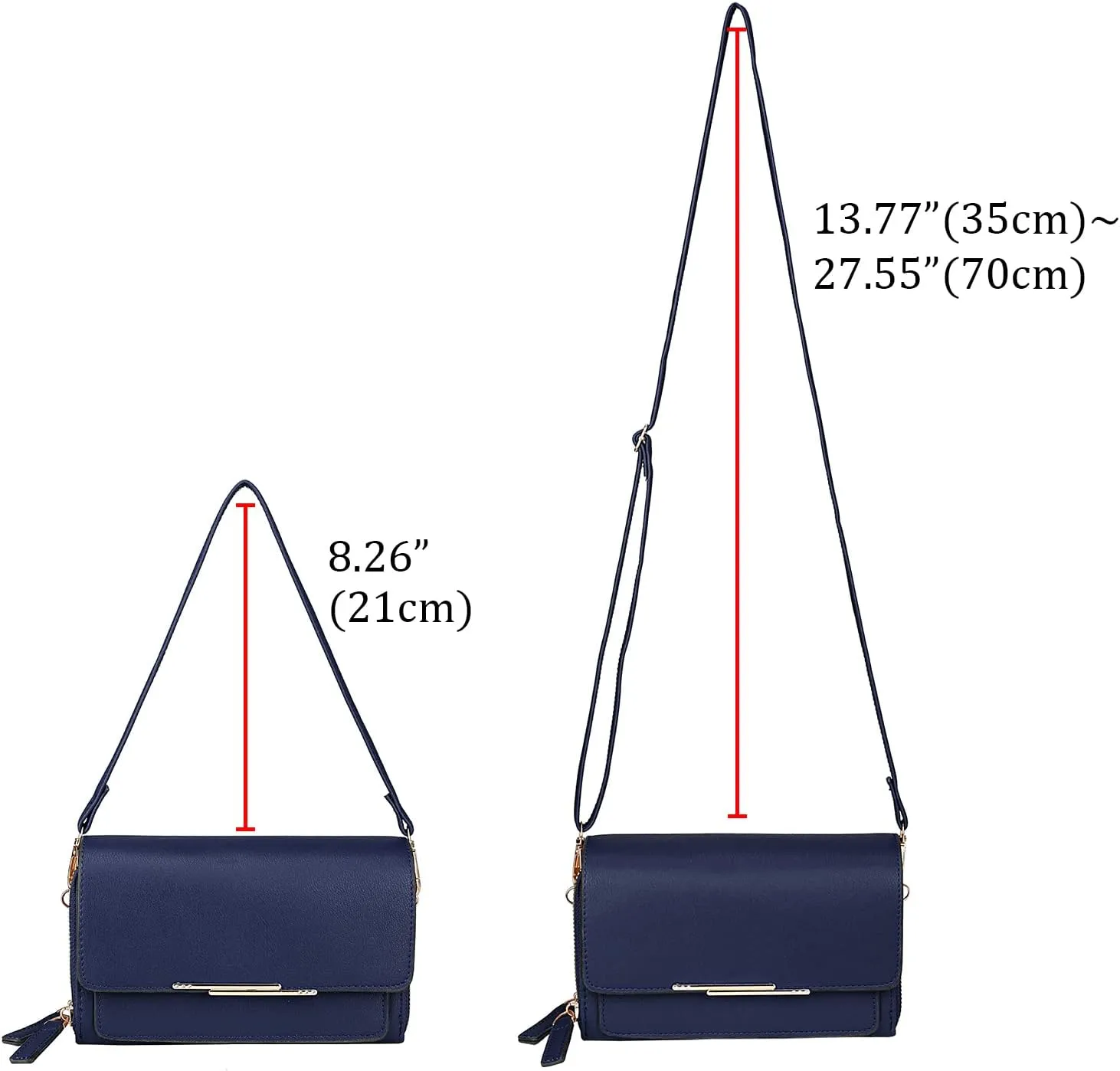 Uromee Crossbody Bags for Women Vegan Leather Cell Phone Purse Card Holder Small Wristlet Wallet Handbag