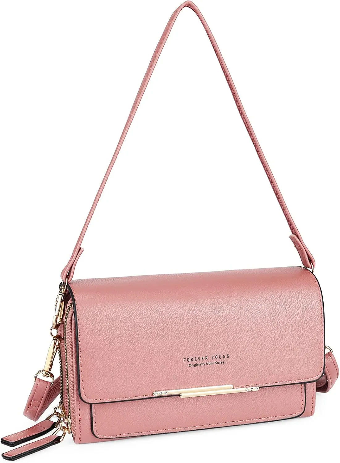 Uromee Crossbody Bags for Women Vegan Leather Cell Phone Purse Card Holder Small Wristlet Wallet Handbag