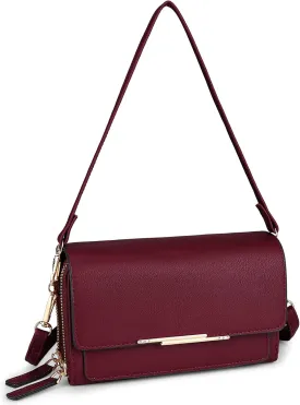 Uromee Crossbody Bags for Women Vegan Leather Cell Phone Purse Card Holder Small Wristlet Wallet Handbag