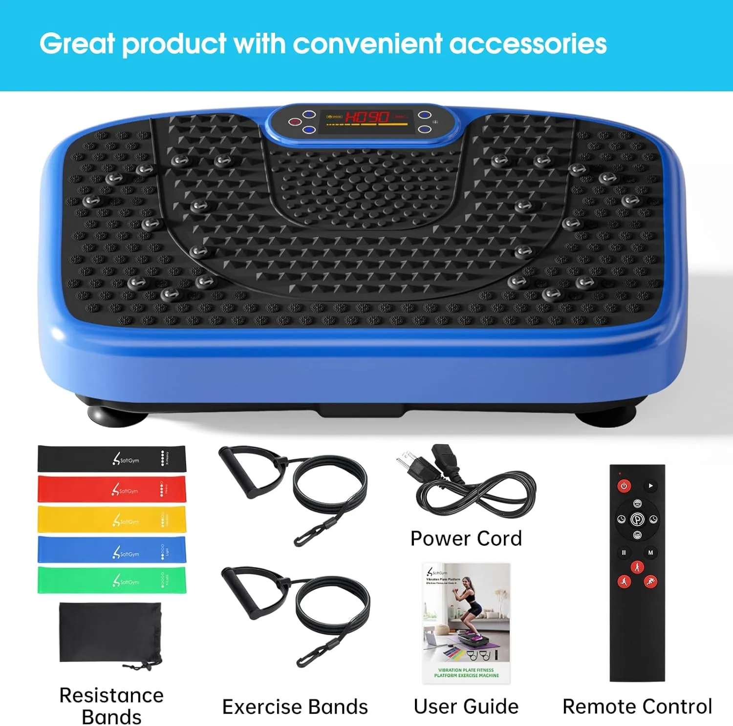 Vibration Plate Exercise Machine for Lymphatic Drainage Weight Loss,SoftGym Power Vibration Plate 300-400 Lbs Capacity Full Whole Body Workout Vibration Platform,Waver Vibration Plate for Home Fitness