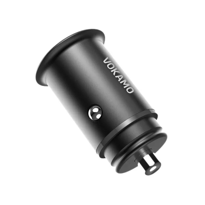 VOKAMO Car Charger Small 4.8A Metal USB Car Charger Fast Car Charge Adapter(Dual USB Ports)