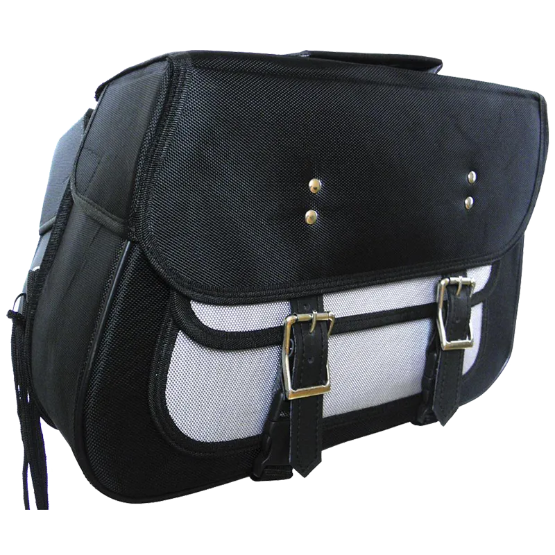 VS260 Vance Leather Medium Slant Textile Saddle Bag