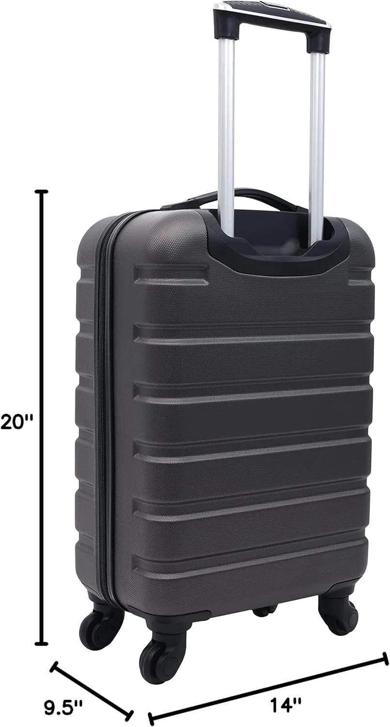 Wrangler Hardside Spinner Carry-On Luggage, Charcoal, 22-Inch
